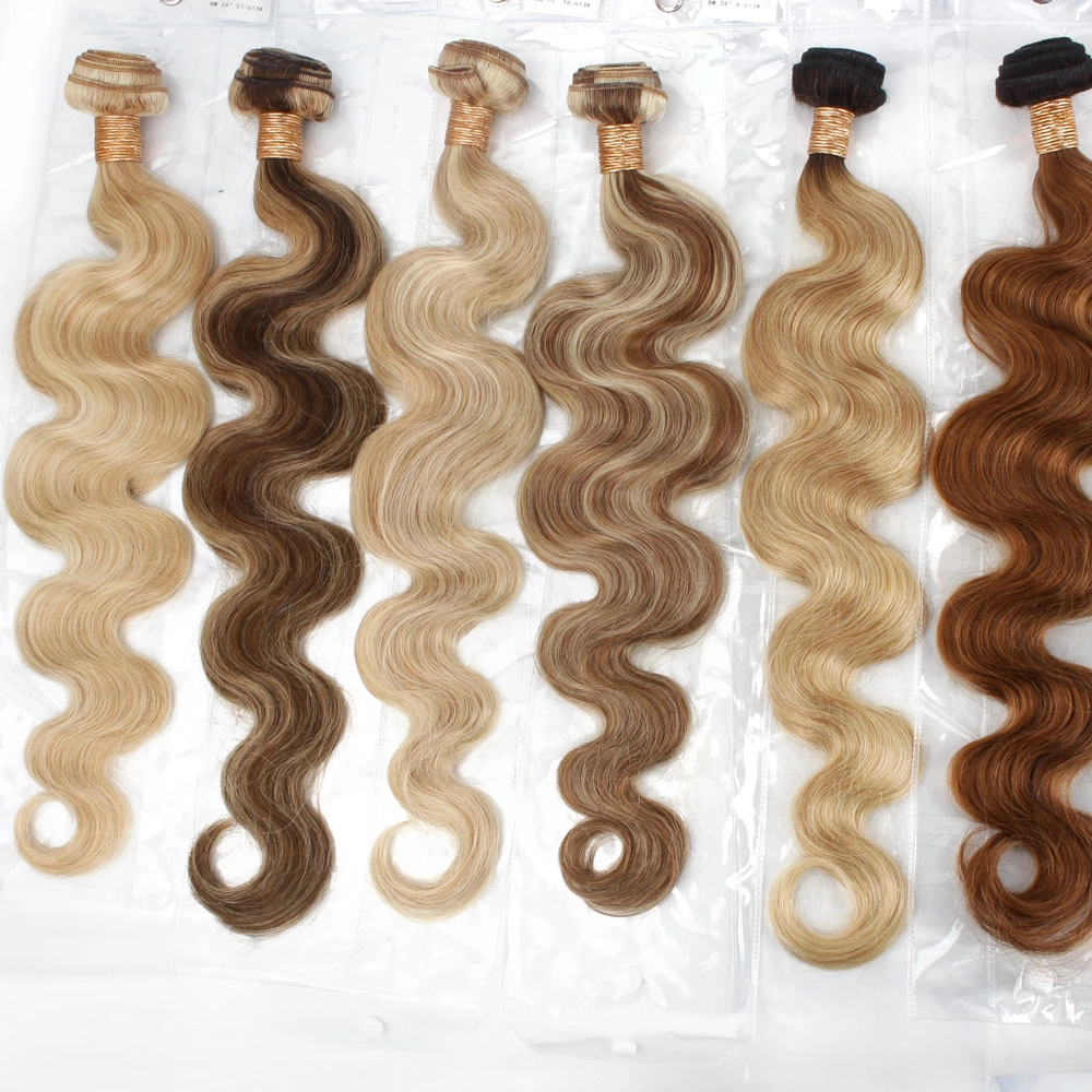 24inch Pre Colored Human Hair Bundles Body Wave Hair